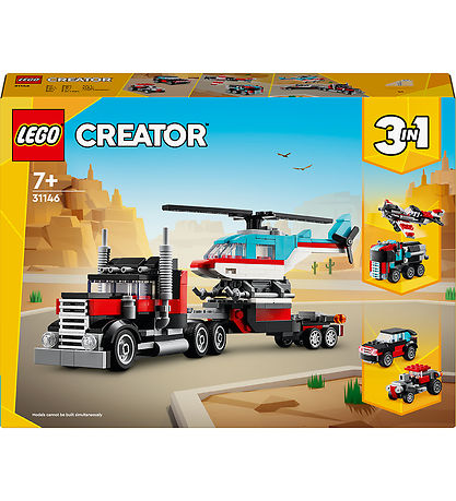 LEGO® Creator - Tieflader mit Hubschrauber 31146 - 3-I-1 - 270 T