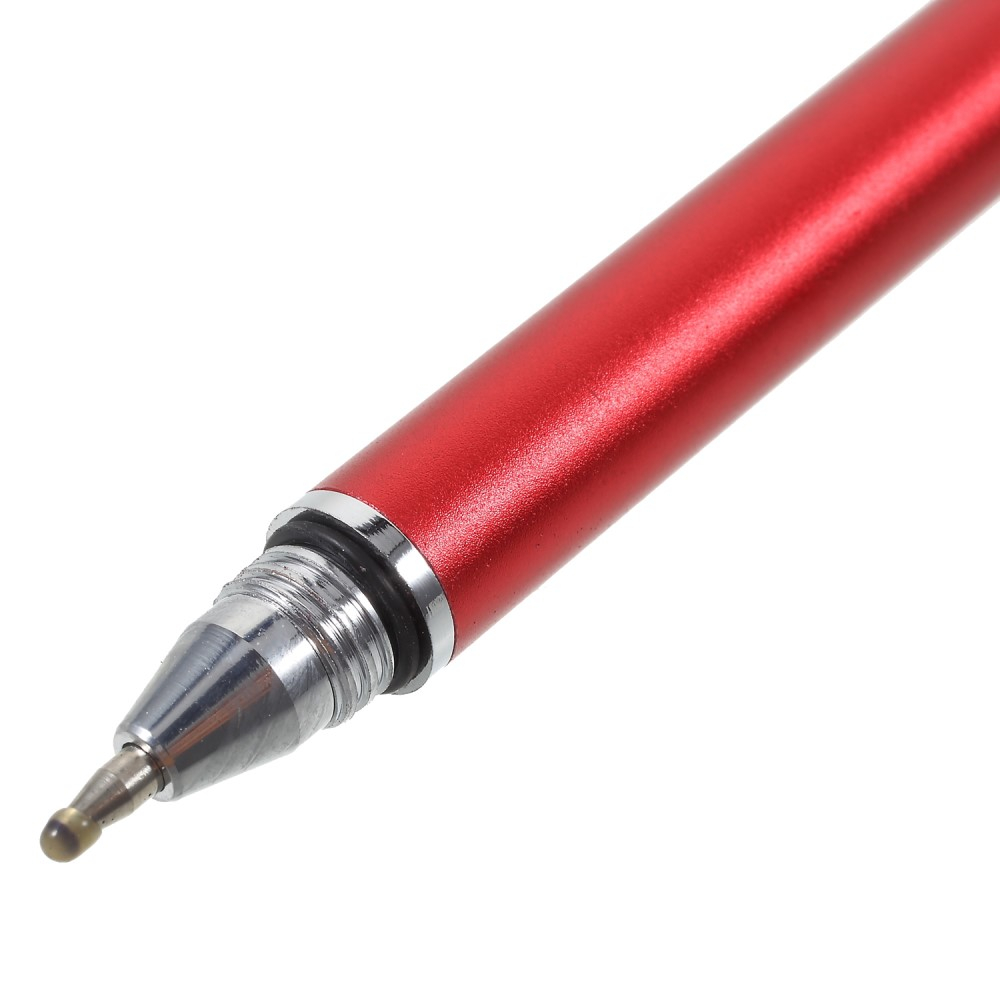 3 in 1 Universal Alu Stylus Touch Pen / Ball Touch Pen   Kugelschreiber (IOS / Android) - Rot