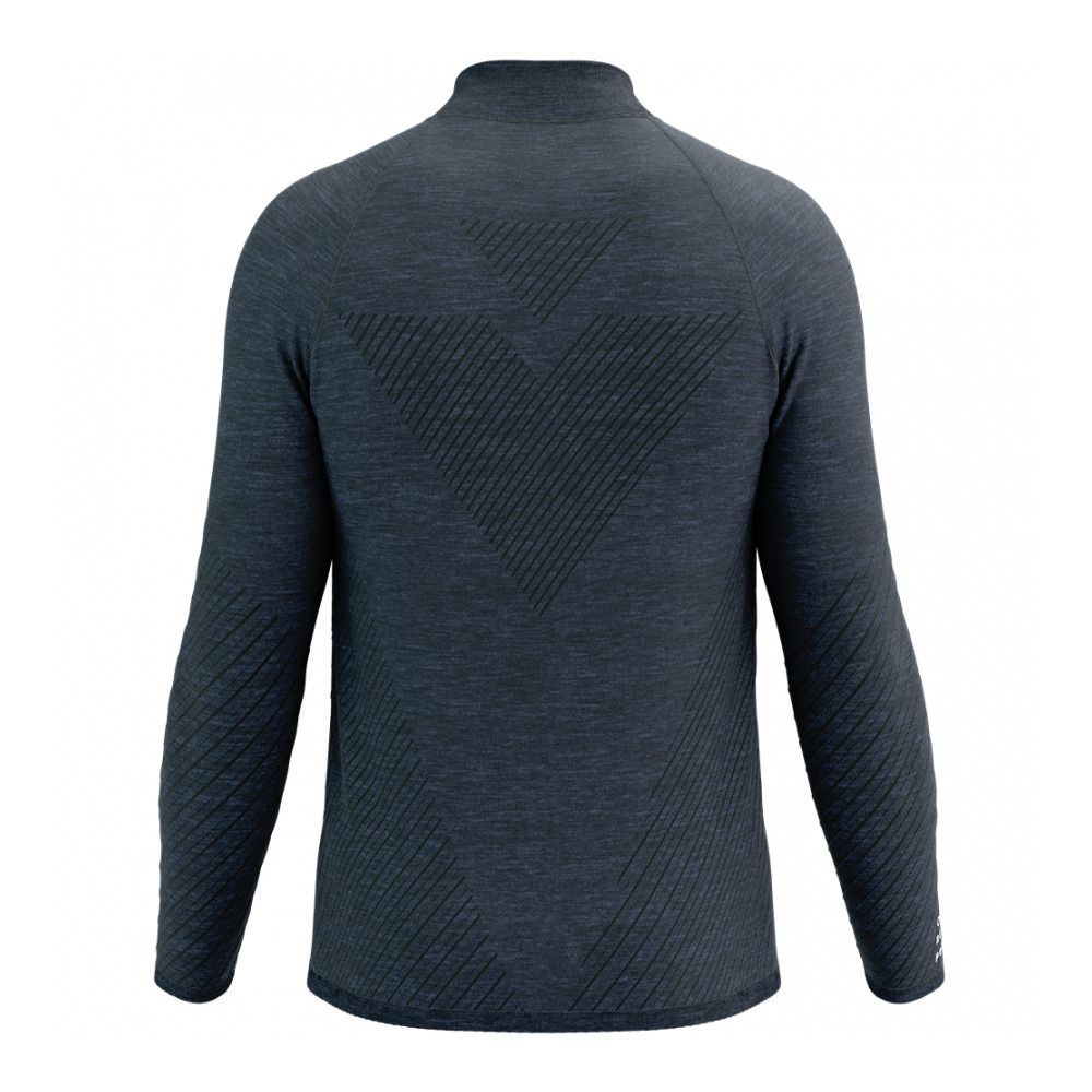 Compressport SEAMLESS ZIP - Sweat mood indigo melange