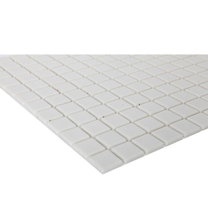 Mosaïque blanc 30x30cm Plain carré GoodHome