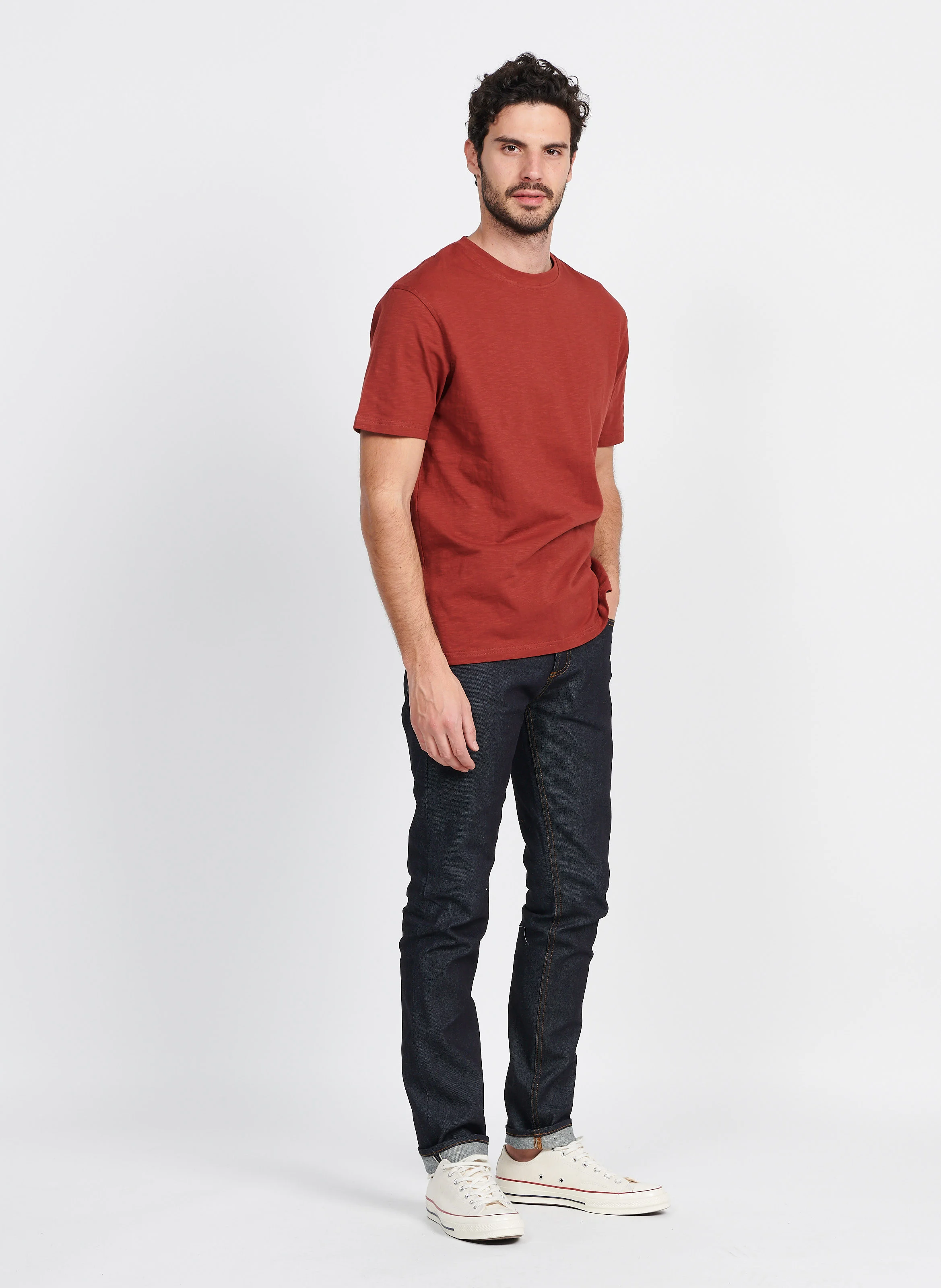 Jean slim en coton bio| Gris