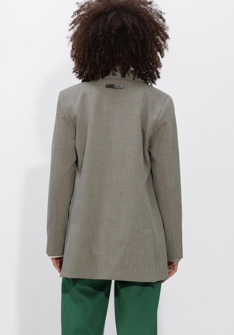 taupe haute l'amitié blazer nicole low triangle blazer