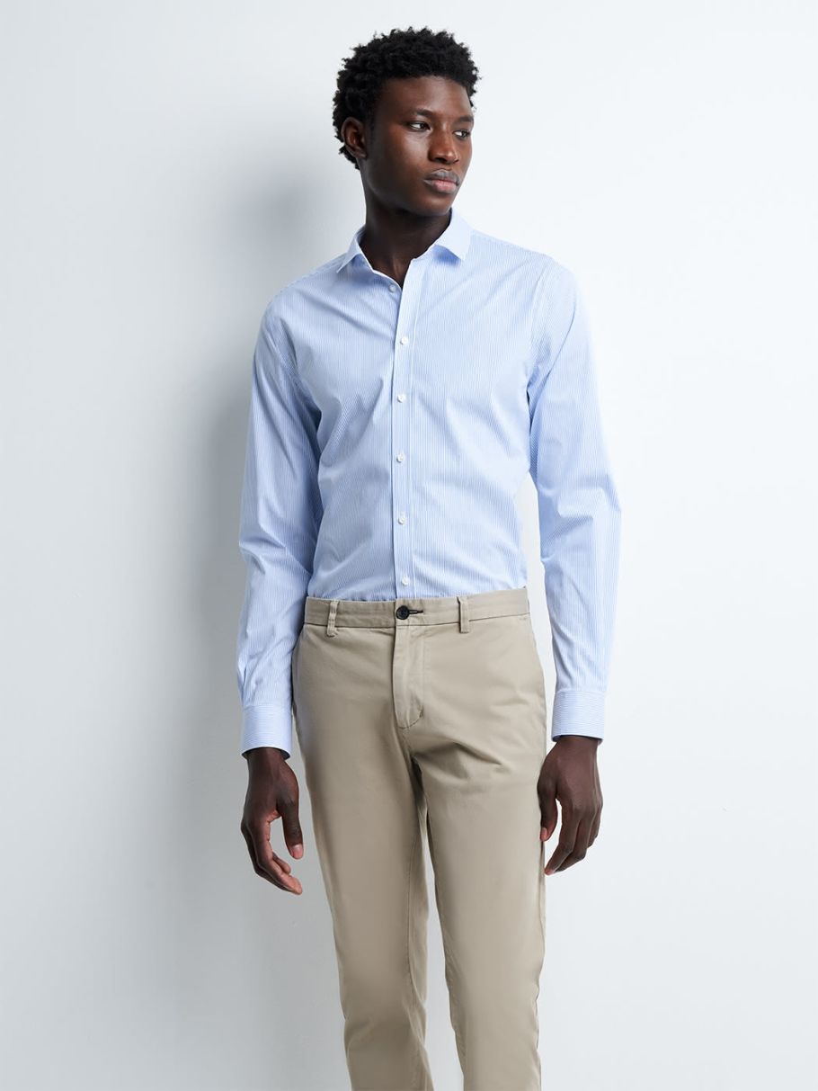 Chemise extra-slim stretch rayée