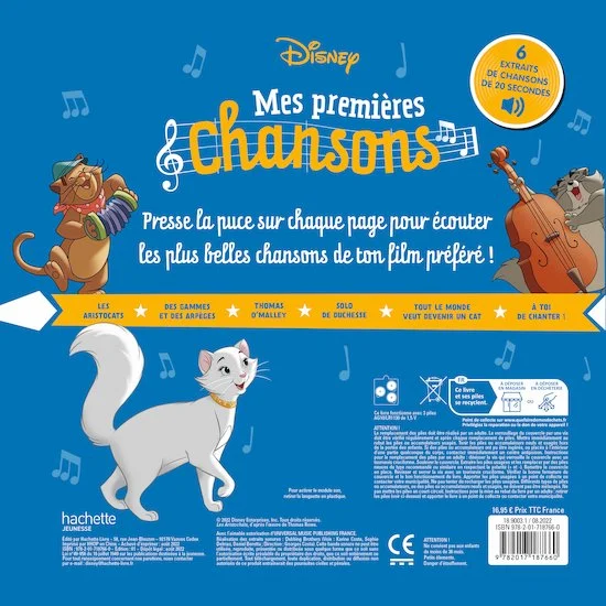 Les Aristochats - Mes premières chansons - Livre sonore   de               Hachette Jeunesse Disney