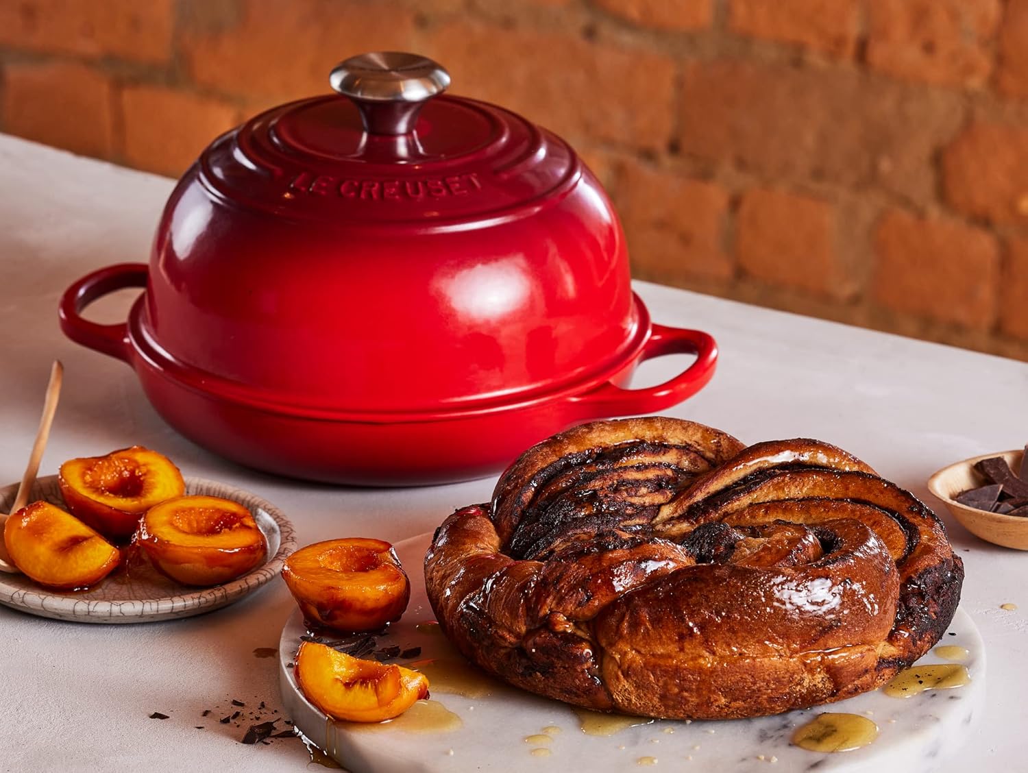 Le Creuset Signature Gusseisen Brot Bräter, 24cm, Kirschrot, 21301240600430