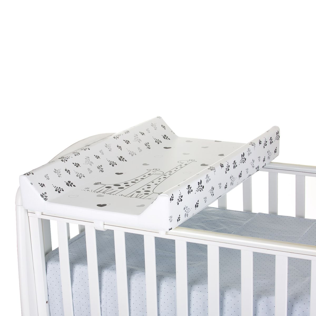 Chipolino Wickelauflage Comfort 80 x 47 cm seitlicher Rand Skala von 5 bis 75 cm weiß