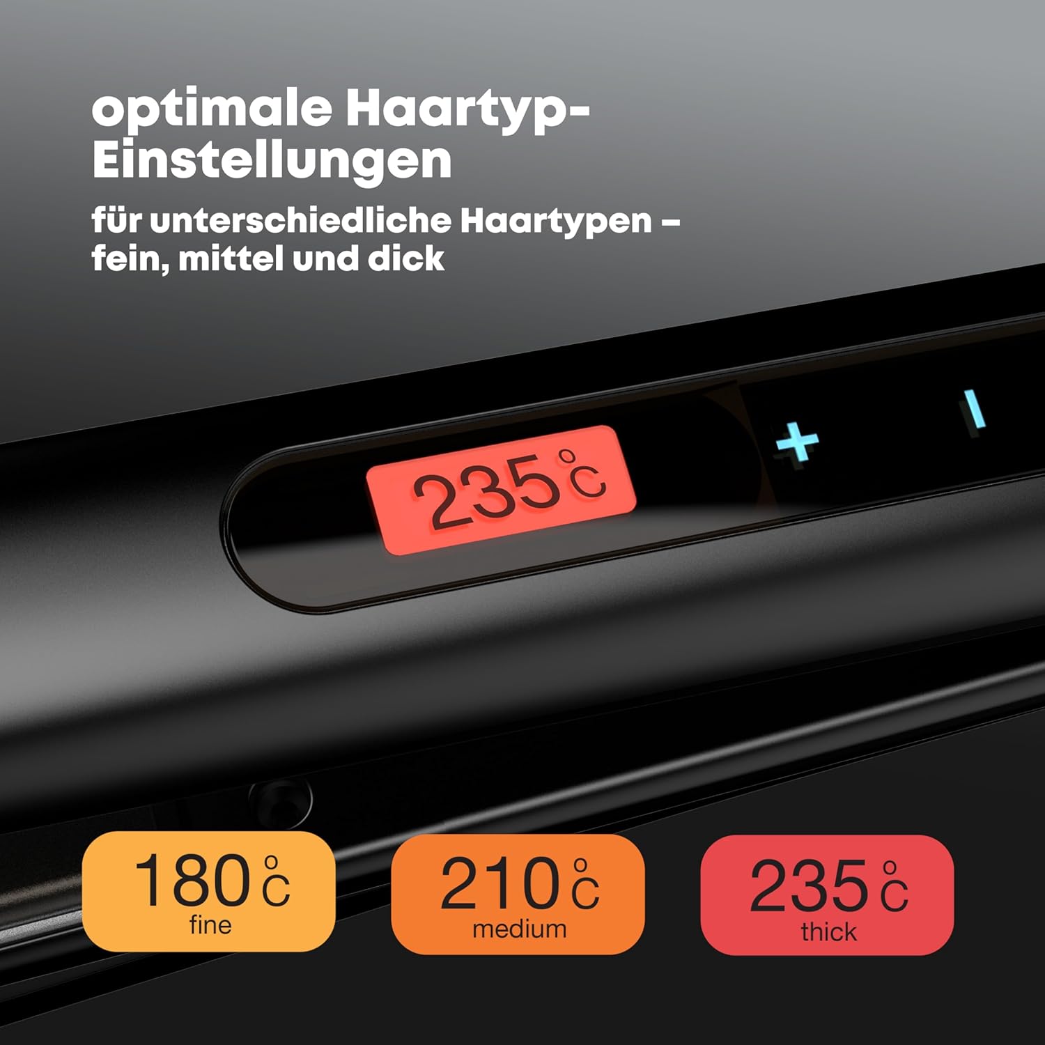 Revamp Progloss Touch Digital Keramik Glätteisen, für professionelles Glätten und Locken, mit optimaler Stylingtemperatur und Touch Temperaturkontrolle, 3m Kabel, mit Progloss Ölen angereichert