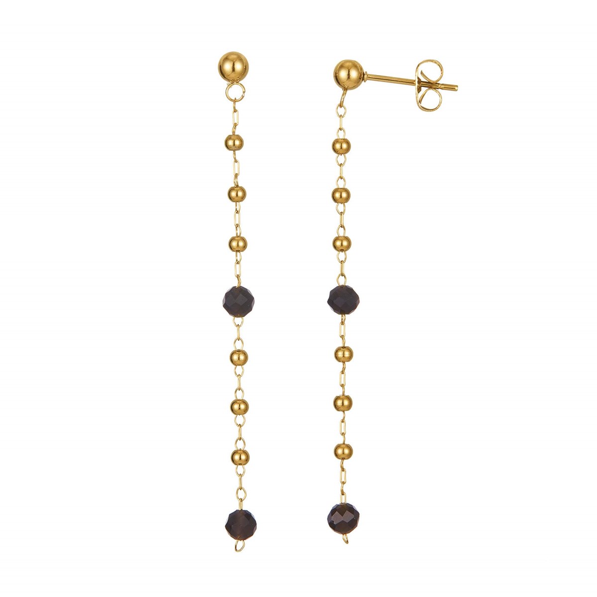 Boucles Rosaire Obsidienne