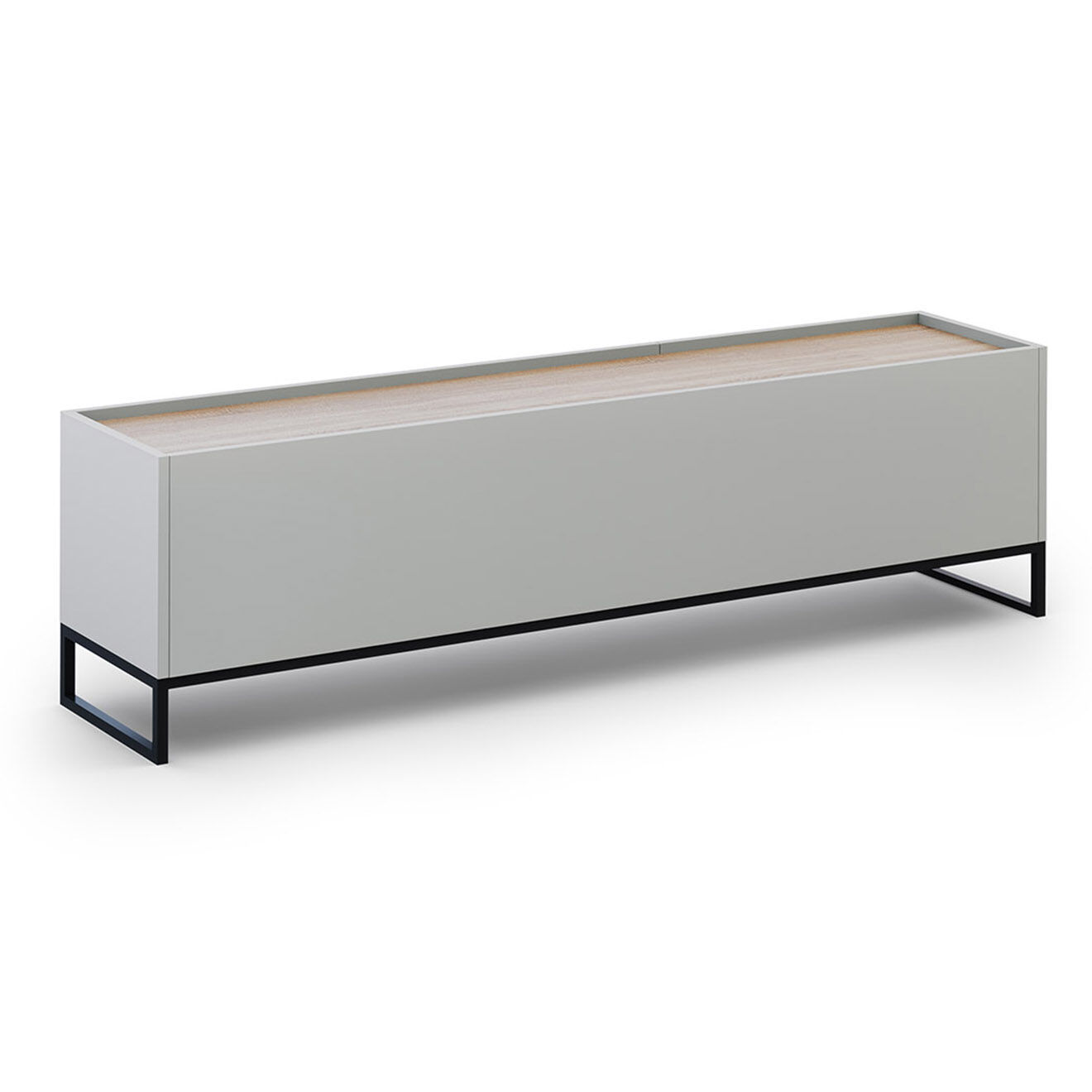 Windsor & Co Meuble TV Helene chêne naturel/gris clair - 180x40x50 cm