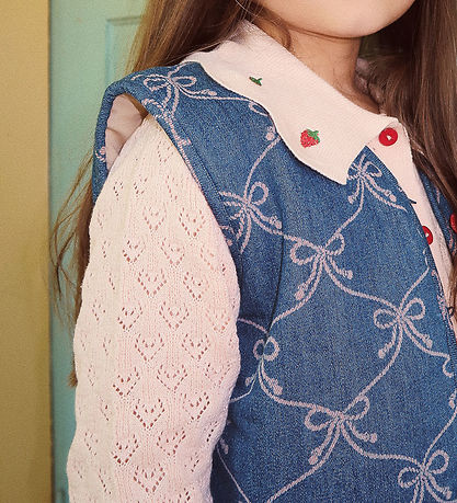 Flöss Cardigan - Strick - Isabel - Light Pink/Rot