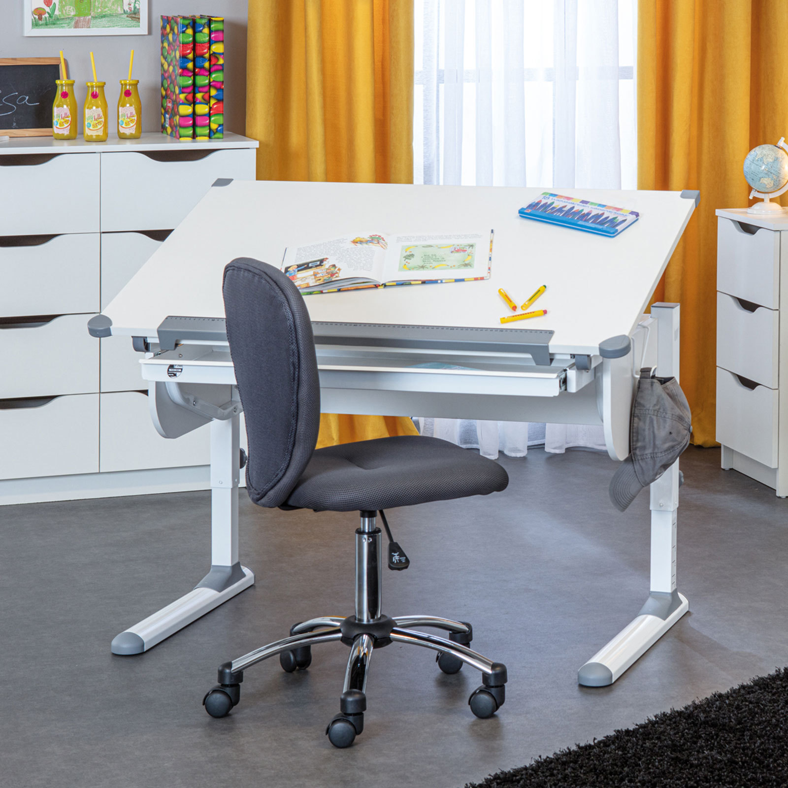 Schreibtisch STUDARE - weiß - 110x68 cm