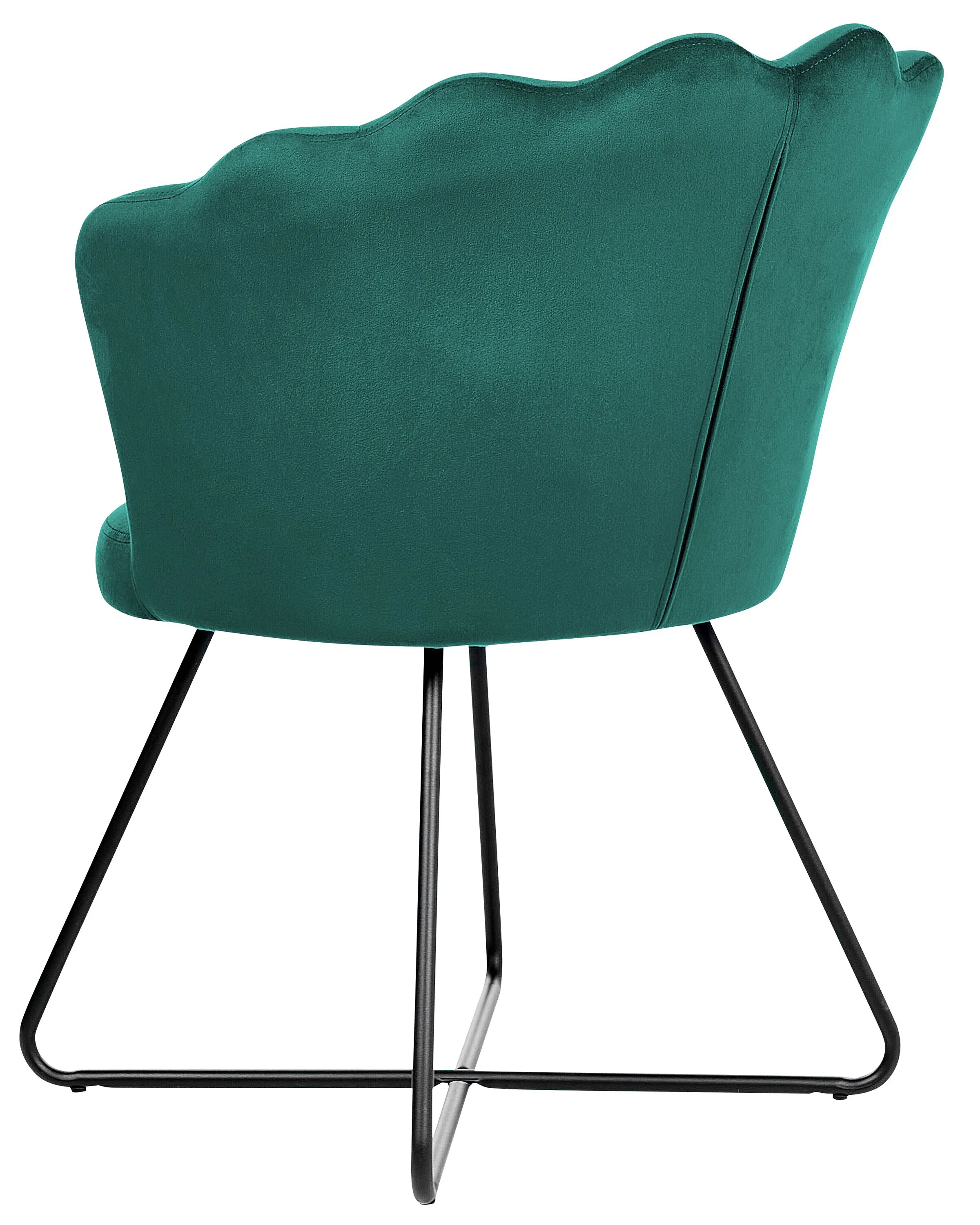 Fauteuil LOVELOCK Fluweel Smaragdgroen