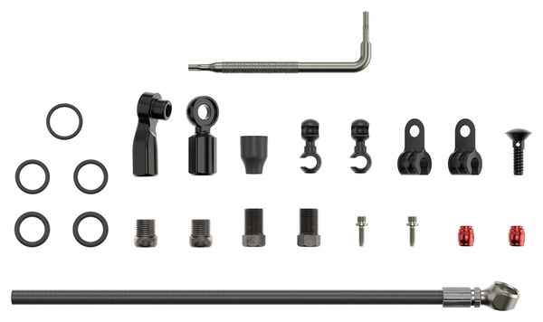 Kit Durite Hydraulique avec Raccords Sram Beveled Banjo (Banjo Biseauté) 2000 mm Noir