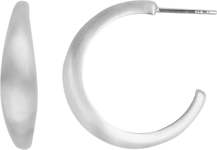 ByBiehl Ocean Flow Hoops Large Rhodinated silve