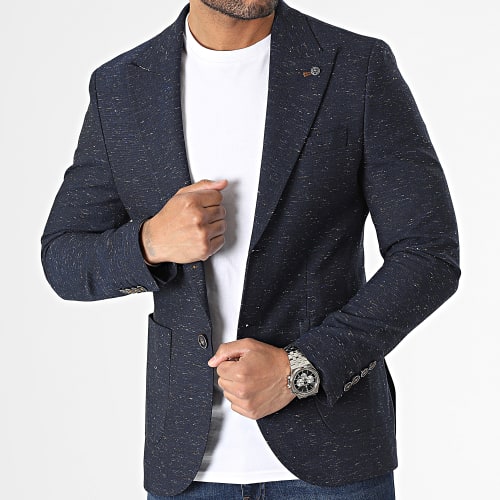 Veste Blazer Bleu Marine Chiné