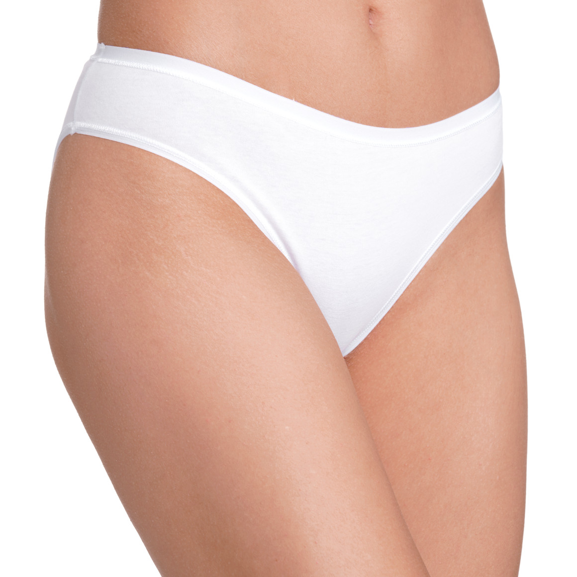 Gina Benotti 4 Damen Slips mit Baumwolle weiss