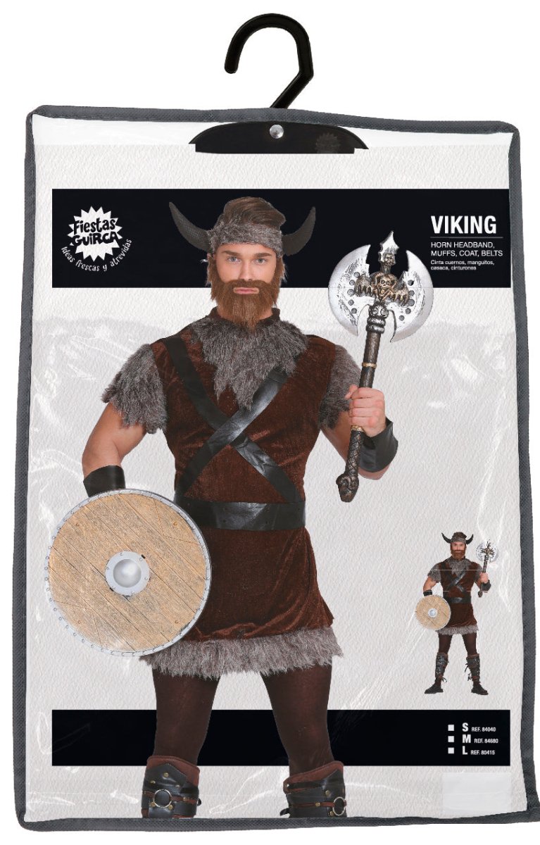 Viking Kostuum Bruin Grijs Heren