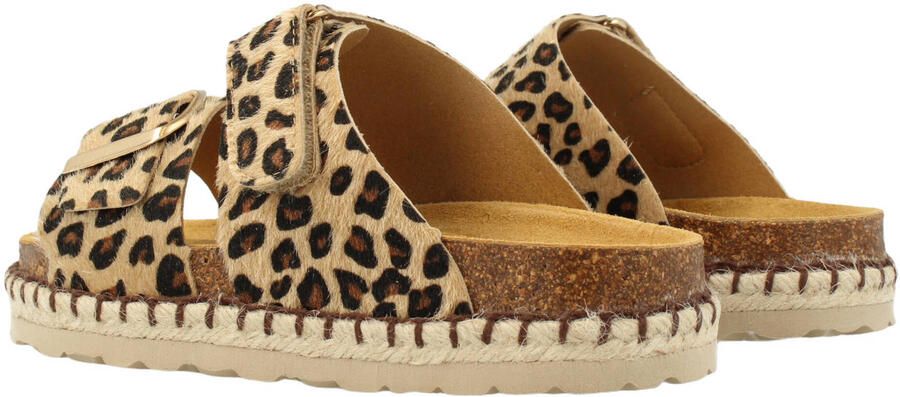 Develab sandalen bruin panterprint
