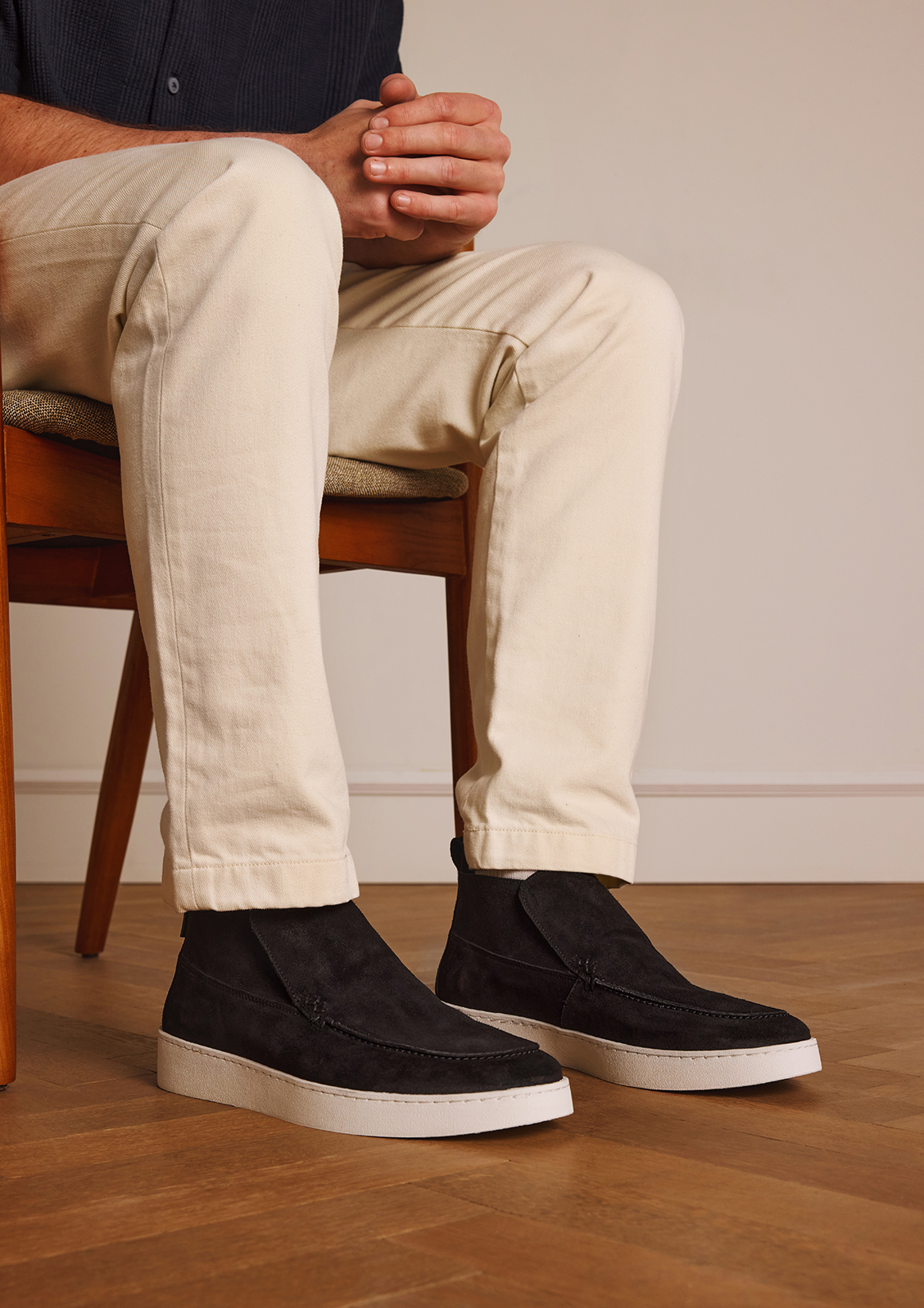 Zwarte suède boots