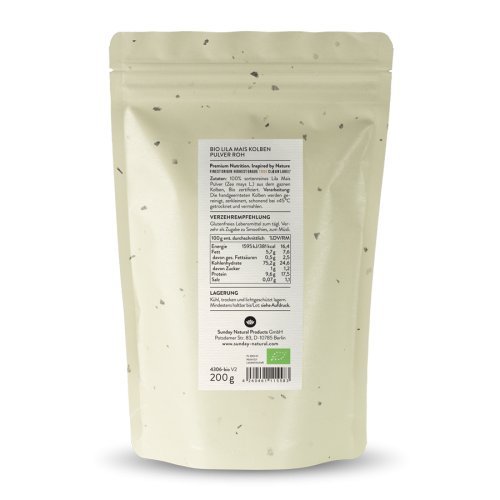 Sunday Natural Products  Bio Lila Mais(Purple Corn)Kolben Pulver