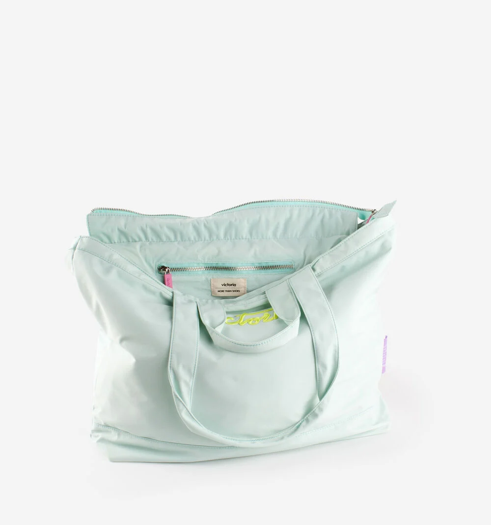 SAC SHOPPING NYLON BRODÉ Sac shopping pour femme MELON
