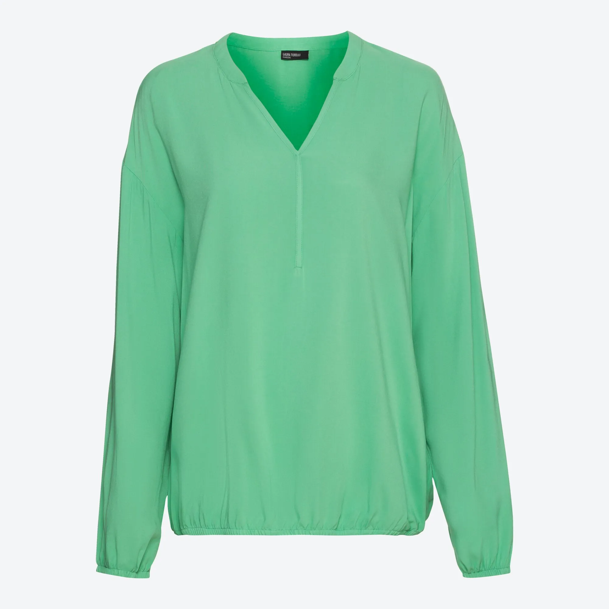 Damen-Bluse mit elastischem Saum
