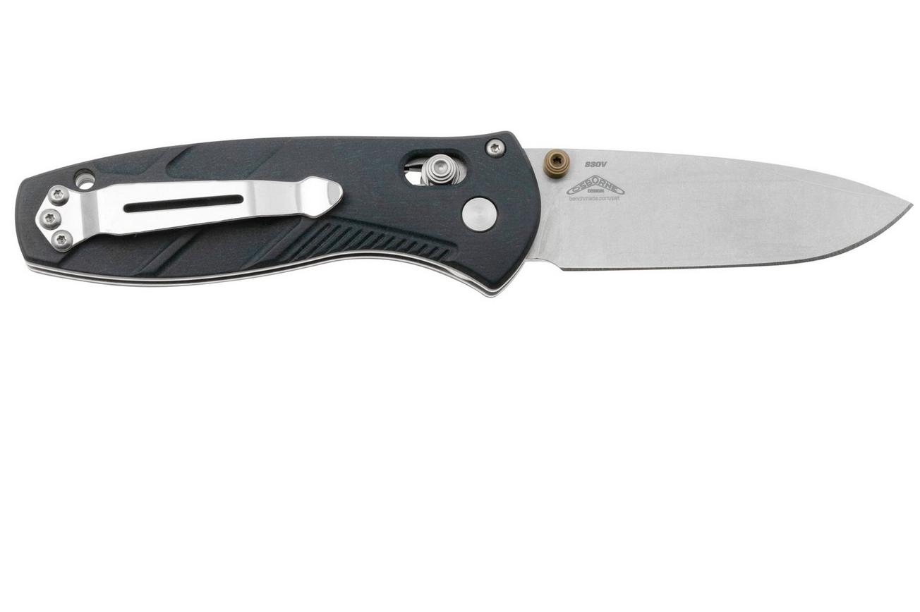 Benchmade Mini Barrage 585-03, Axis-Assist, S30V, Blue Canyon Richlite, zakmes