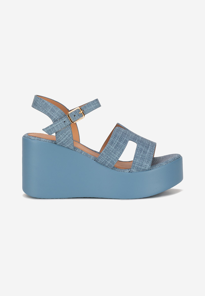 Sandales à plateforme denim Raselia