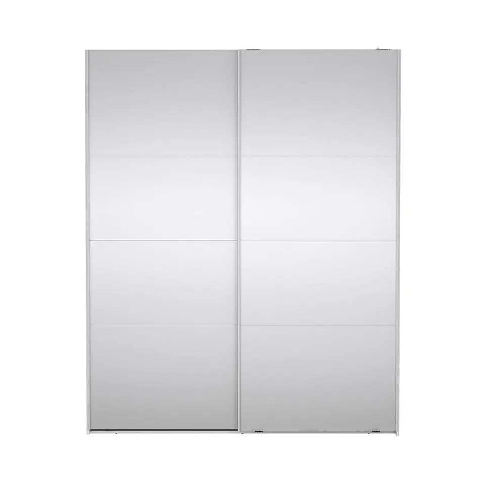 Hioshop Catania schuifdeurkast 2 deuren met spiegel 180x220cm wit