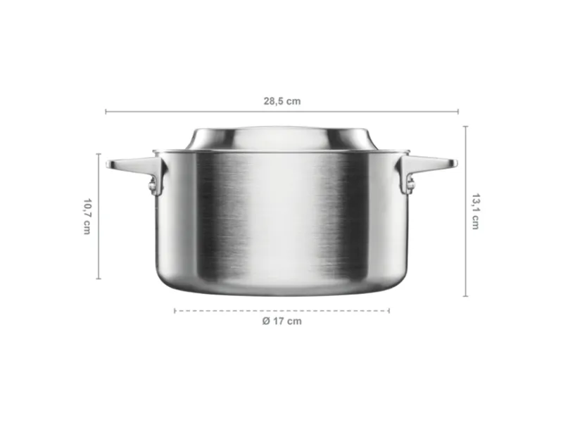 Fiskars 1067639, 3 L, Rund, Rustfrit stål, Rustfrit stål, Ingen belægning, Rustfrit stål