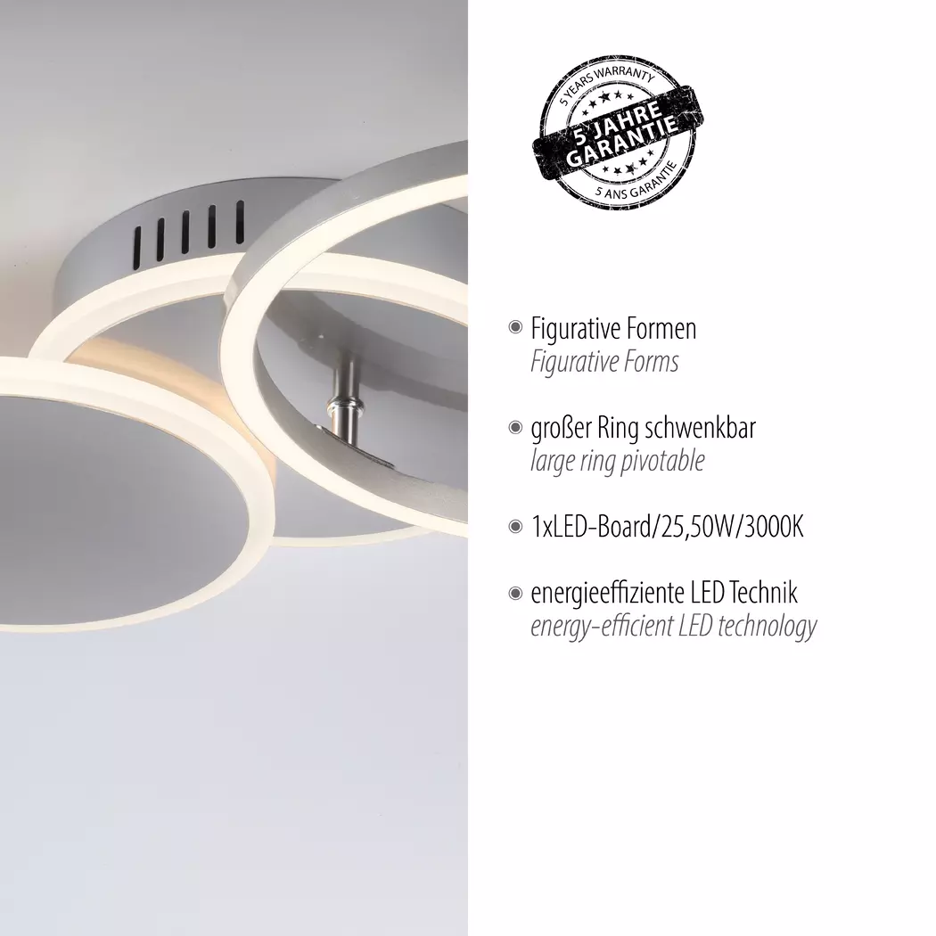 LED-Deckenleuchte Sevent