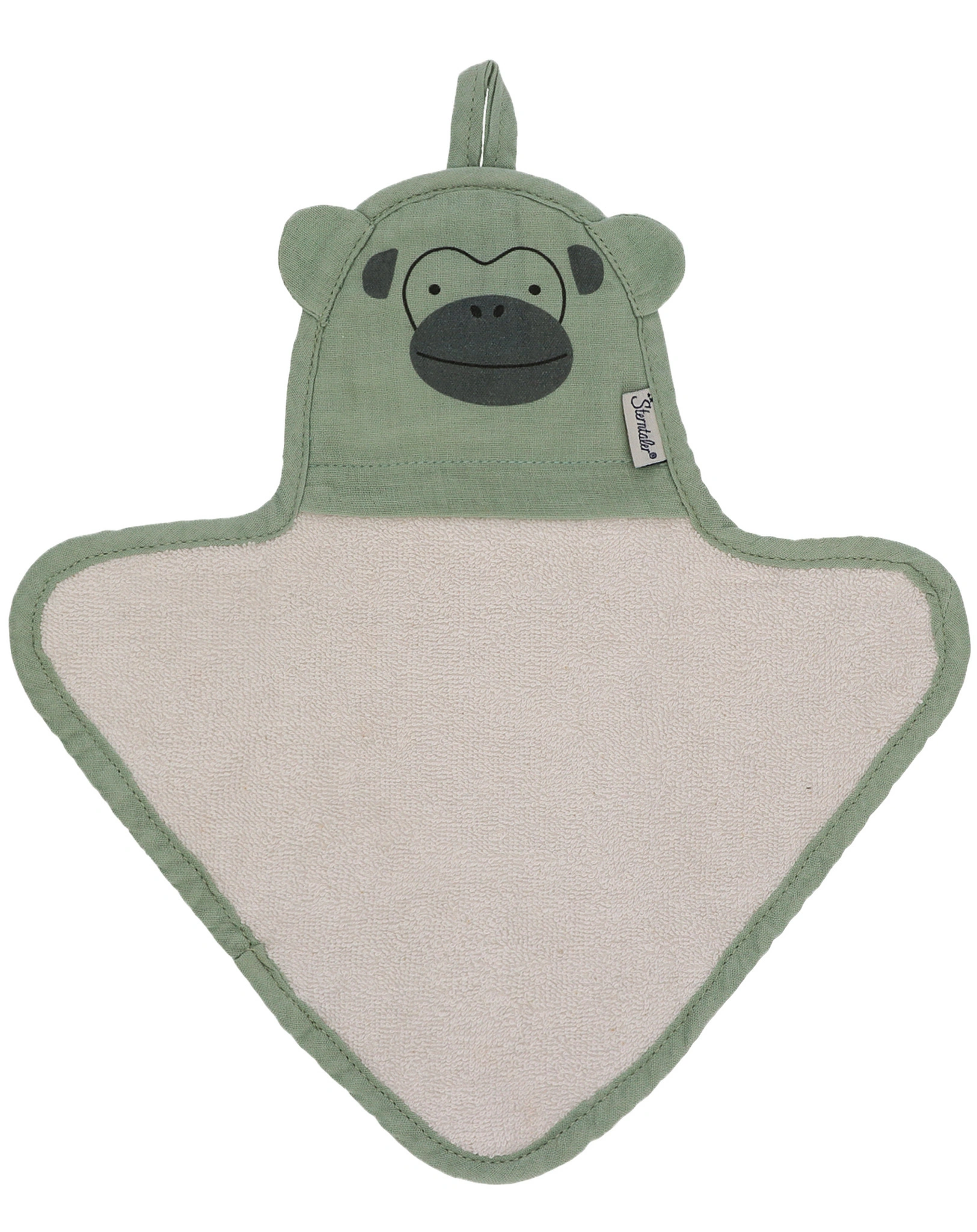 Baby-Waschlappen AFFE ALBERT in grün