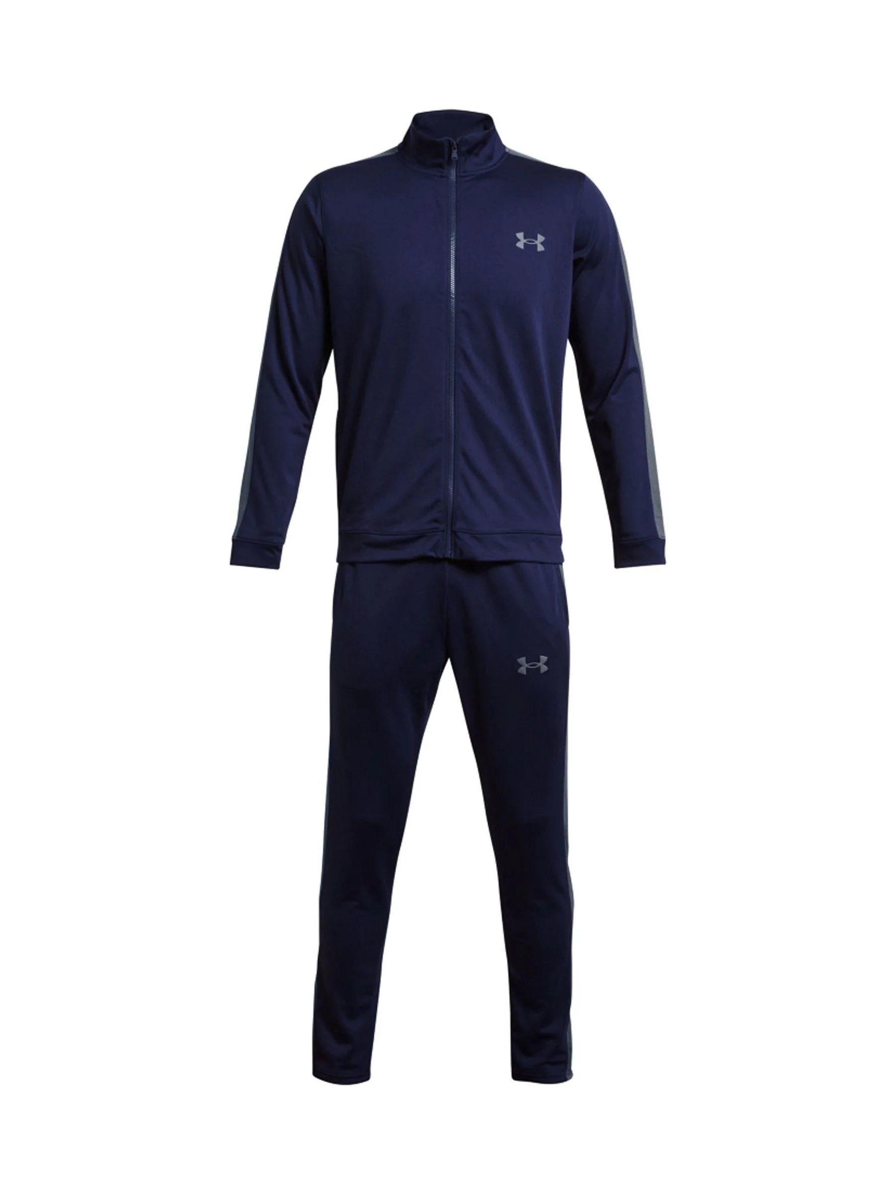 Donkerblauw/grijs - Under Armour Rival gebreid trainingspak met capuchon