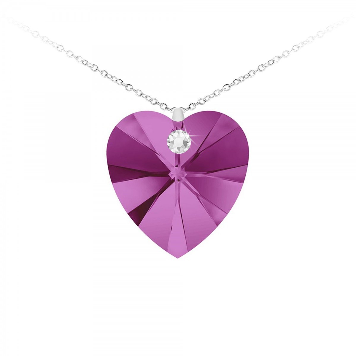 Collier coeur SC Crystal orné de Cristaux scintillants