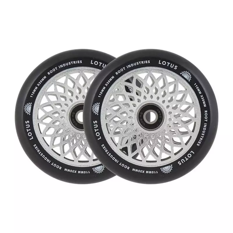 Paire de roues trottinette ROOT INDUSTRIES Lotus Wide Raw 110mm