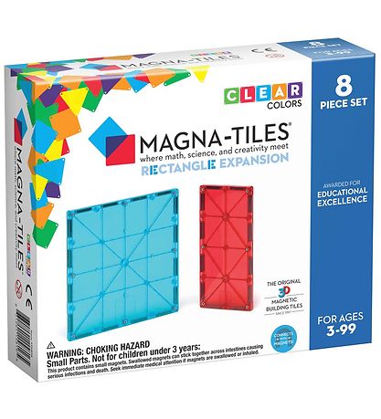 Magna-Tiles Magnet-udvidelsess?t - 8 Dele - Rektangler