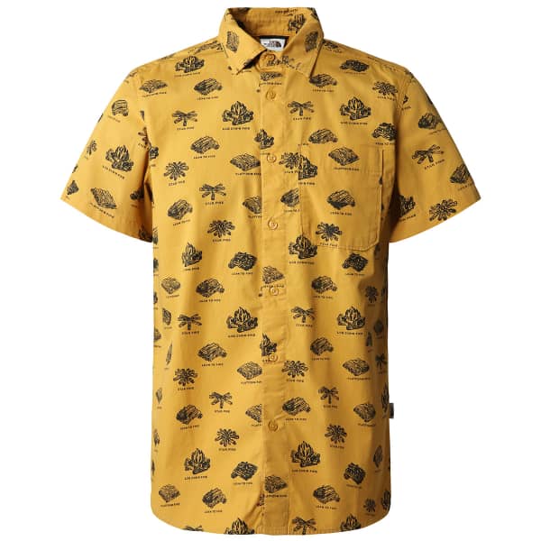 Chemise THE NORTH FACE M S/S BAYTRAIL PATTERN SHIRT ARROWWOOD YELLOW CAMPFIRE PRINT