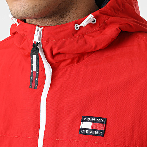Veste Zippée Capuche Chicago Windbreaker 3340 Rouge