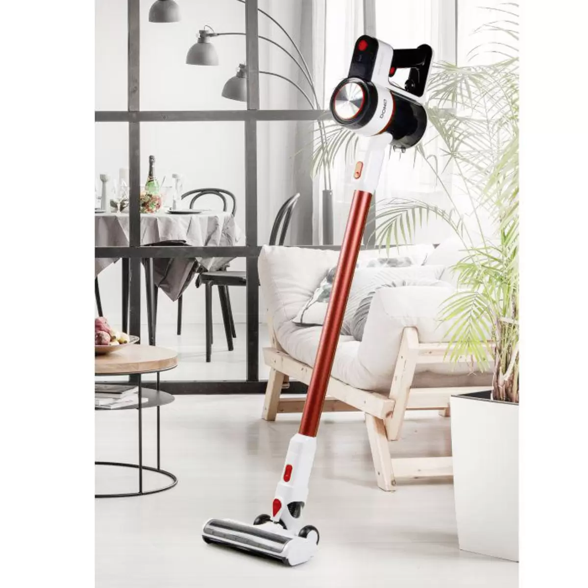 Staubsauger ohne Beutel DOMO DO242SV rot,schwarz,weiss