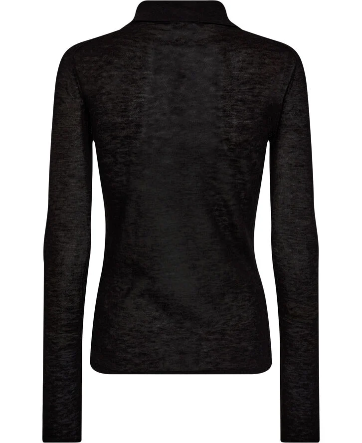 Filippa K Knit Polo Sweater Black