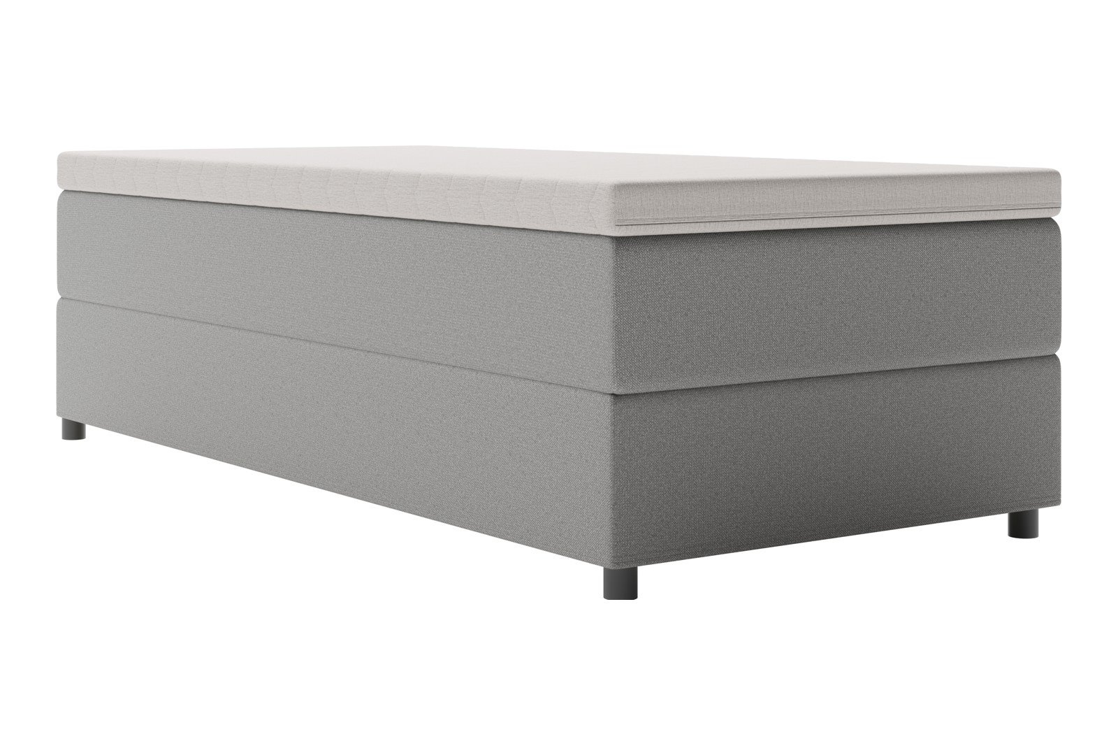 Premium 10 oppbevaringsseng 120x200 cm Magasinseng med oppbevaring, åpnes fra siden. I tekstil terranova 4 beige, med fast fasthetsgrad og premium 10 overmadrass,sorte ben. Sengegavl selges separat.