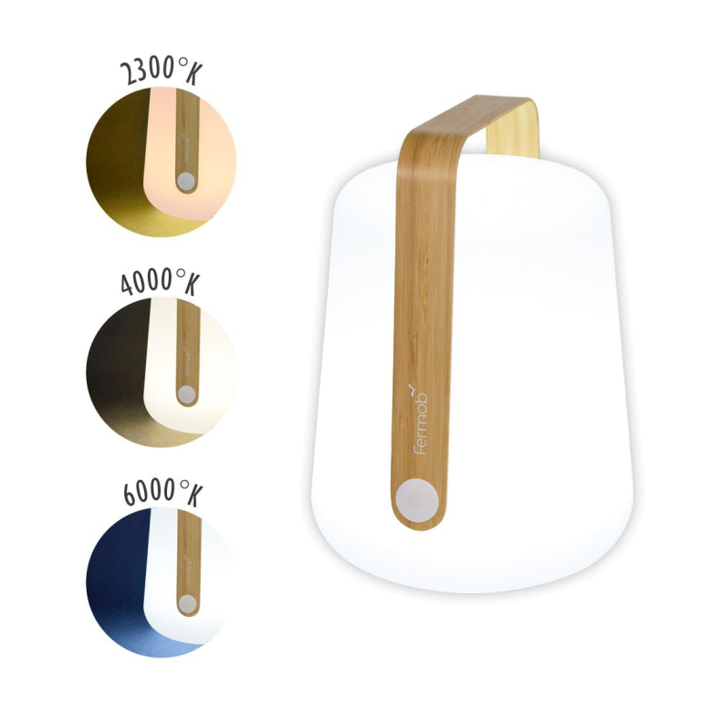 Fermob Balad tafellamp H25 LED oplaadbaar Bamboo