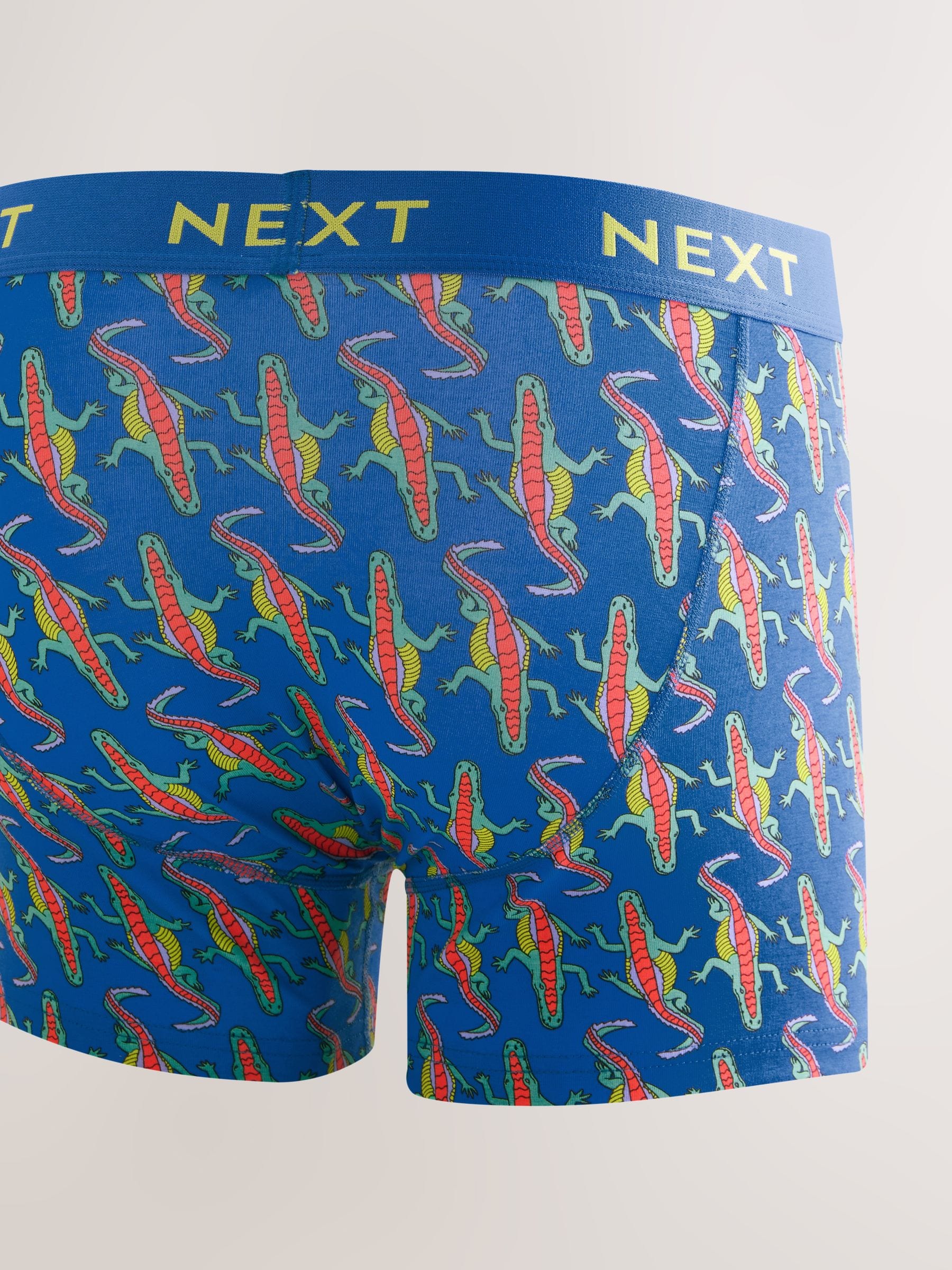 Geel/rood/paars Animal Conversational print - Boxershorts met A-voorkant