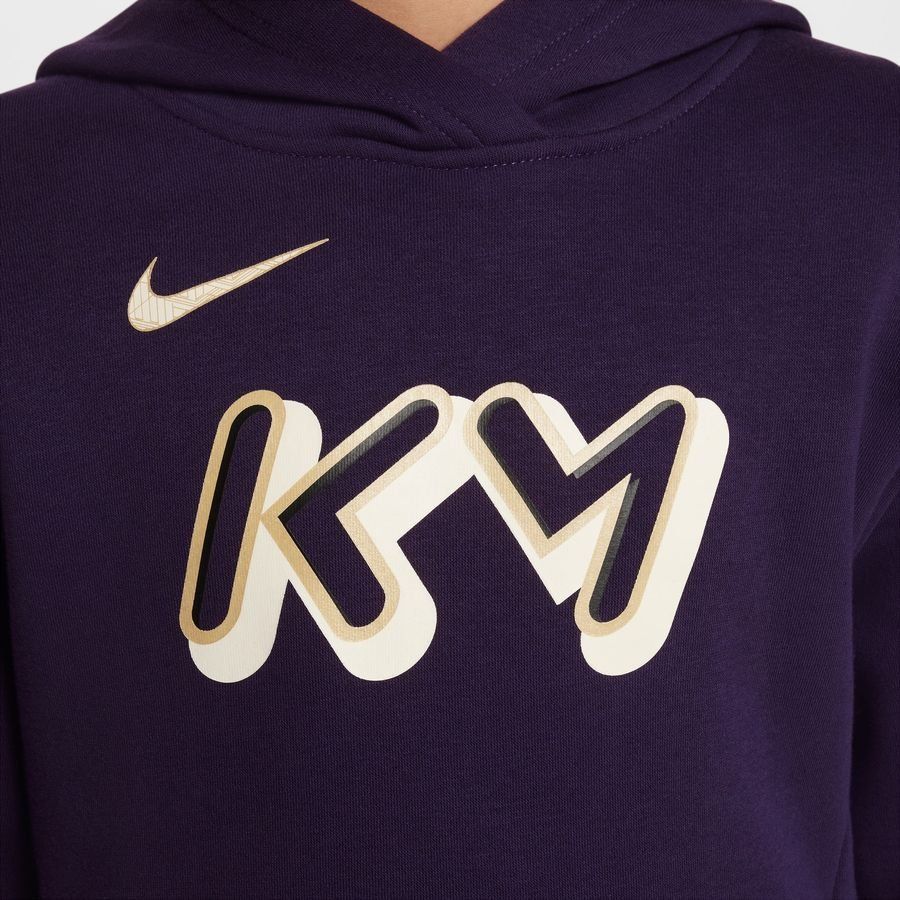 Nike Sweat à Capuche Club Fleece Mbappé Personal Edition - Violet/Blanc/Doré Enfant