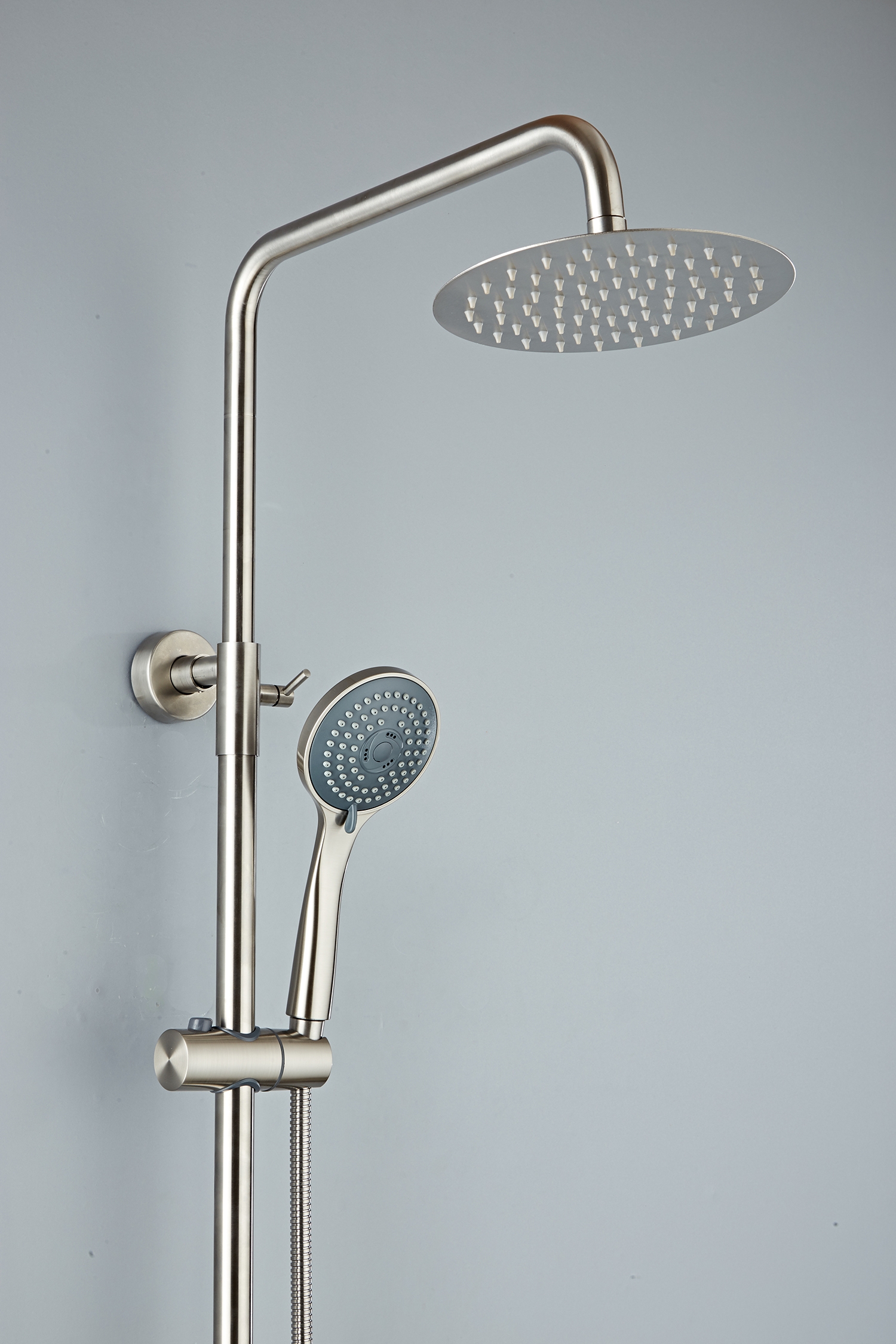 Saniclear Exclusive volledig 304 RVS regendouche opbouw 20cm met 3 standen handdouche
