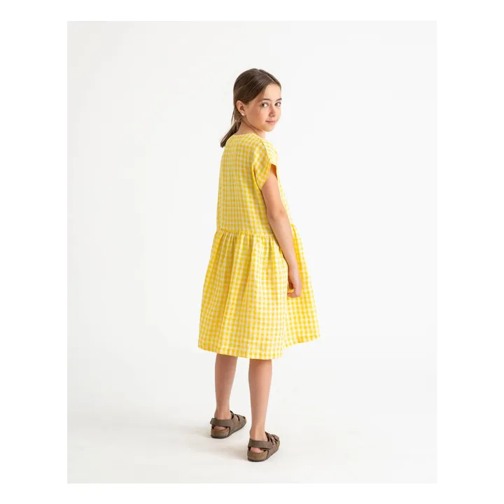 Matona Robe Vichy Lin | Jaune