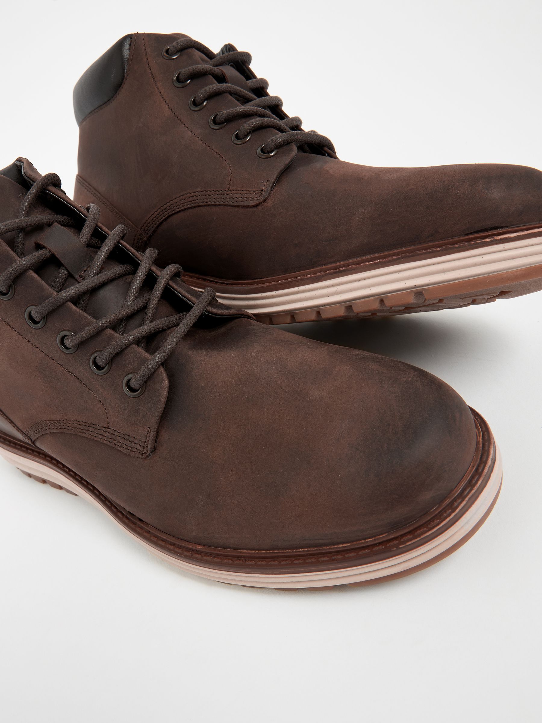 Bruin - Leren hoge schoenen
