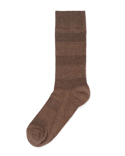 chaussettes homme 1 paire rayure 3D  marron
