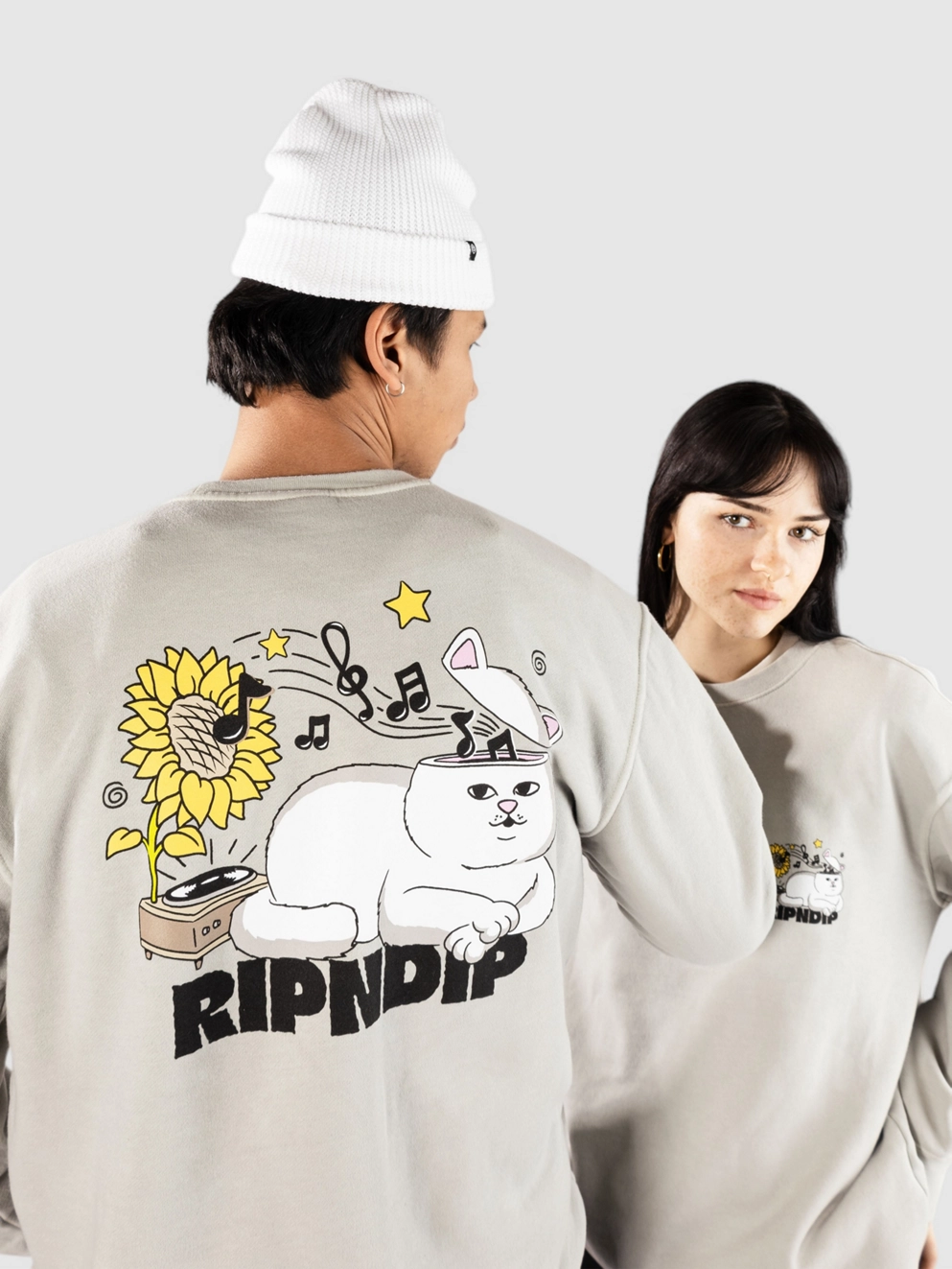 RIPNDIP No Music No Life Sweater gray