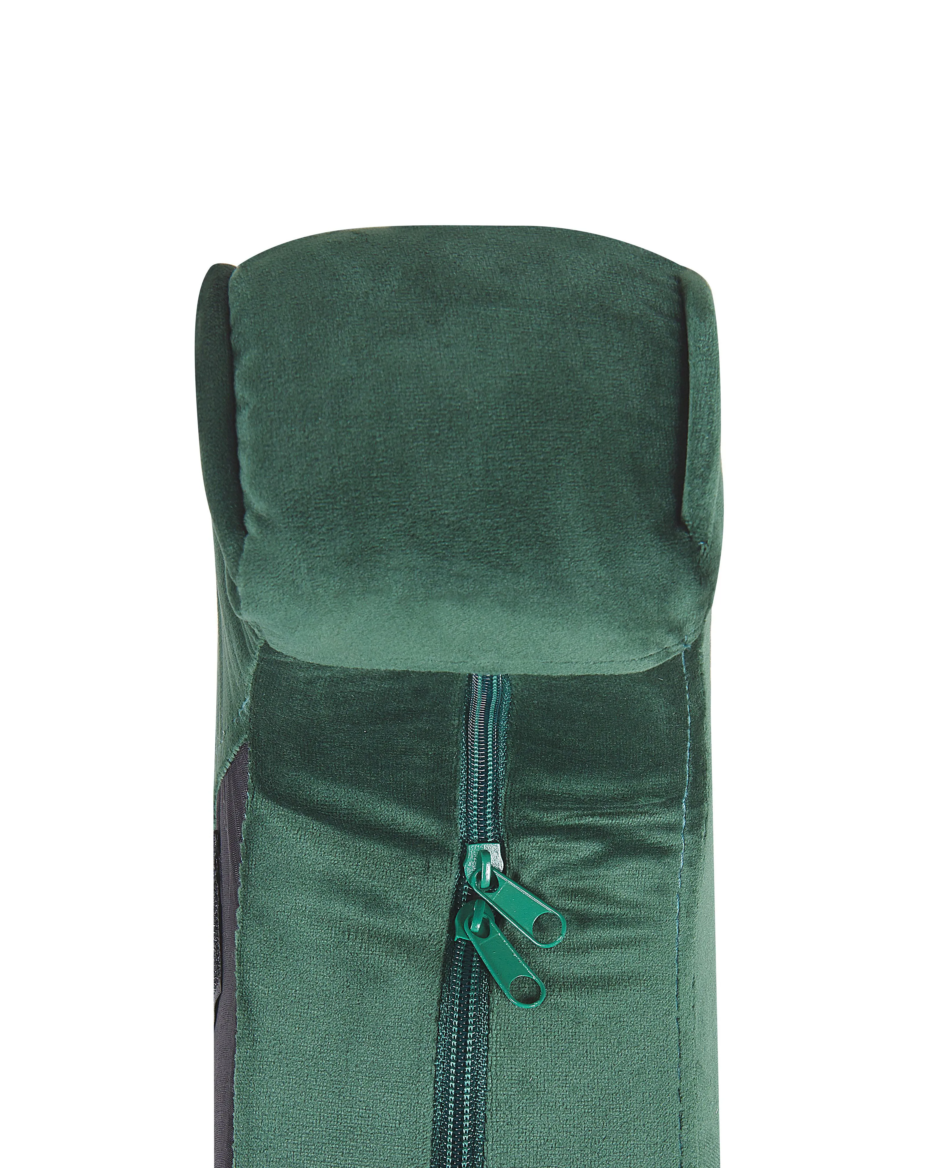 Fauteuil SANDSET met voetenbank Fluweel Donkergroen